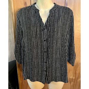 EVER B Striped Blouse, Size Medium, EUC